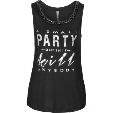 Top mit Kette ohne Ärmel  in schwarz für Damen von bonprix 