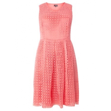 Lovedrobe Coral Cutwork Skater Dress 