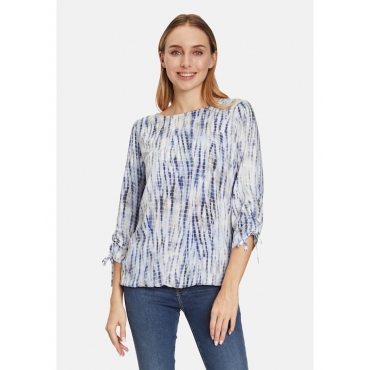 Casual-Bluse mit Muster Muster Cartoon Light Blue-Blue 