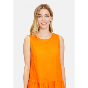 Casual-Kleid mit Eingrifftaschen Cartoon Orange 