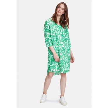 Casual-Kleid mit V-Ausschnitt Betty & Co Green/White 