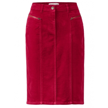 Cord-Bleistiftrock Janet & Joyce rot 