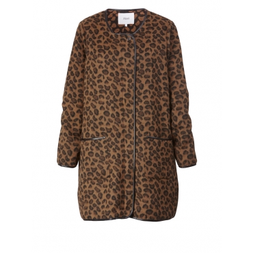 Jacke mit Leo-Print Zizzi Dunkelbraun 