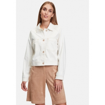 Jeansjacke mit aufgesetzten Taschen Kontraststeppung Betty Barclay Rohweiß 
