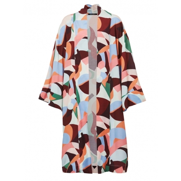 Kimono in grafischem Allover Print Sara Lindholm Multicolor 
