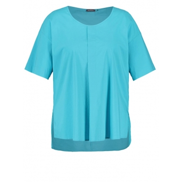 Legeres Blusenshirt mit halbem Arm Organic Cotton Samoon Curacao Blue 