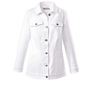 Long Jeansjacke Janet & Joyce weiß 