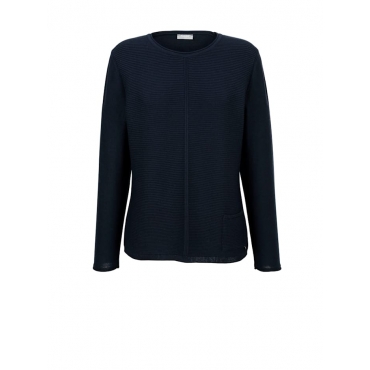 Pullover mit aufgesetzer Tasche Rabe Marineblau 