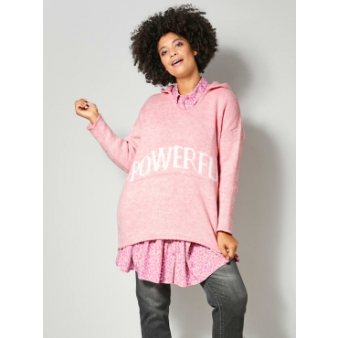 Pullover mit Kapuze Angel of Style Rosé 