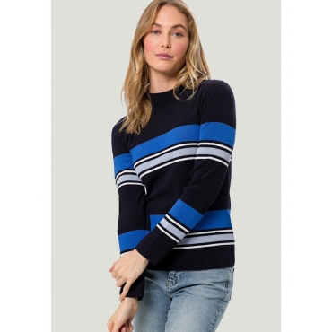 Pullover mit Streifen zero Blue black 