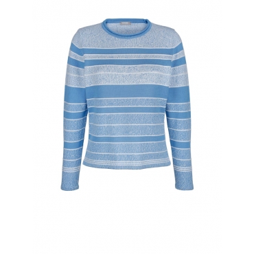 Pullover mit tonigem Farbverlauf Rabe Hellblau/Ecru 
