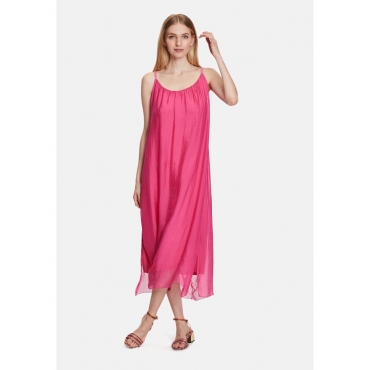 Sommerkleid aus Seiden-Viskose-Chiffon Cartoon Pink 