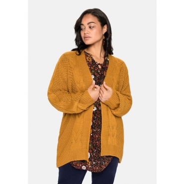 Strickjacke mit Zopfmuster, in offener Form sheego by Joe Browns Curry 