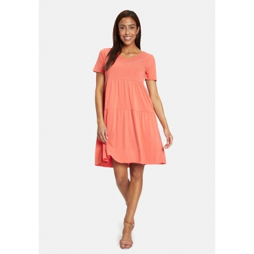 Stufenkleid kurzarm Betty Barclay Hot Coral 