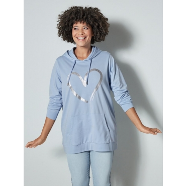 Sweatshirt mit Herzmotiv Angel of Style Hellblau 