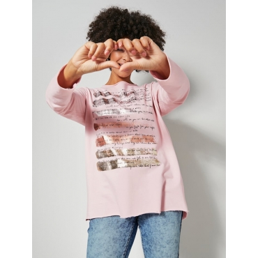 Sweatshirt mit Frontprint Angel of Style Rosé 