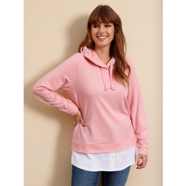 Sweatshirt mit abnehmbarem Bluseneinsatz MIAMODA Rosé 