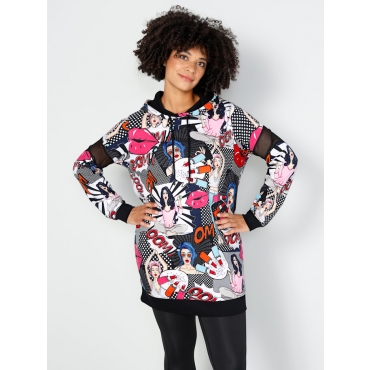 Sweatshirt mit allover-Print Angel of Style Multicolor 