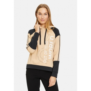 Sweatshirt mit Color Blocking Betty Barclay Patch Black/Camel 