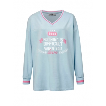 Sweatshirt mit Frontprint Angel of Style Eisblau 