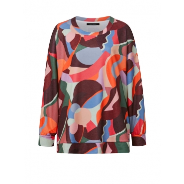 Sweatshirt mit grafischem Allover Print Sara Lindholm Multicolor 