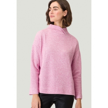 Sweatshirt mit Stehkragen zero Bright Pink Melange 