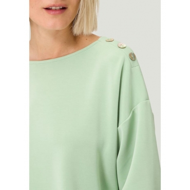 Sweatshirt oversized Knopfleiste zero Smoke Green 