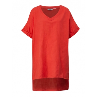 Tunika-Bluse aus Musselin-Material Angel of Style Koralle 