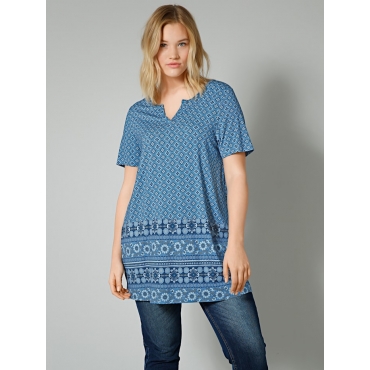 Tunika-Shirt in A-Shape Janet & Joyce Jeansblau/Marineblau 