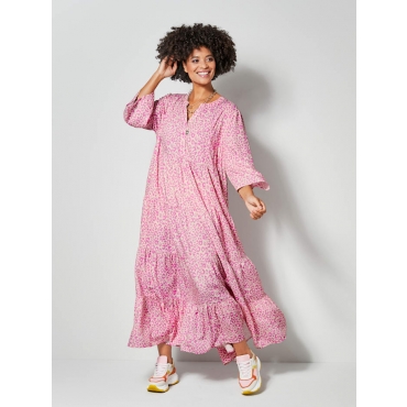 Web-Kleid in angesagter Maxilänge Angel of Style Rosé/Pink 