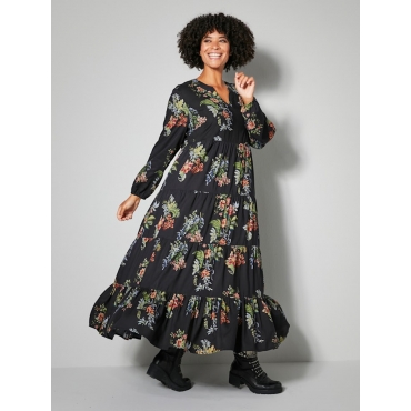 Web-Kleid mit Blumenmuster Angel of Style Multicolor 