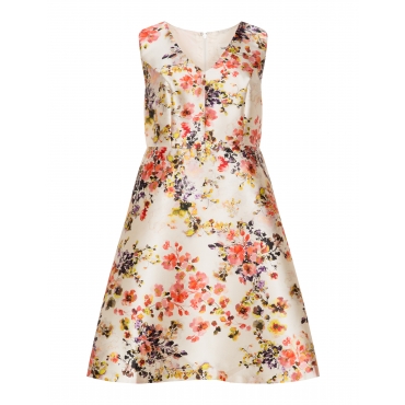 A-Linien-Kleid mit Allover-Blumen-Print 