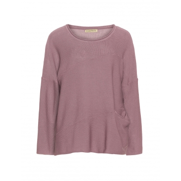 Asymmetrischer Baumwollmix-Pullover 