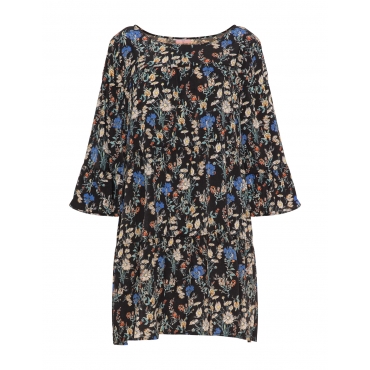 Ausgestellte Tunika mit Blumen-Print 