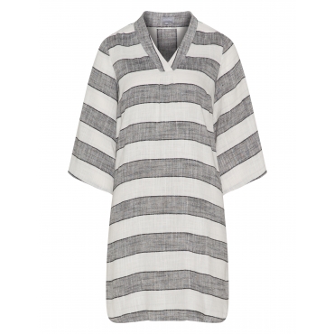 Ausgestellte Tunika mit Streifen 