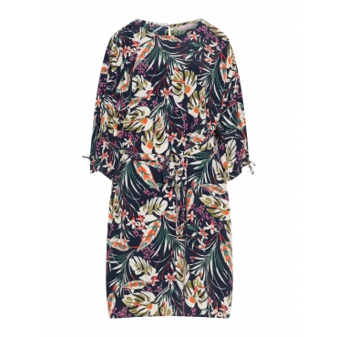 Ausgestelltes Kleid mit Blumen-Print 