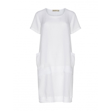 Ballonkleid aus Leinen-Baumwollmix 