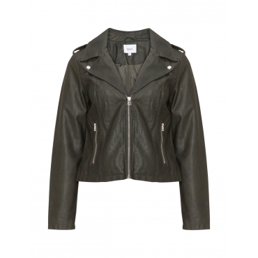 Bikerjacke in Lederoptik 