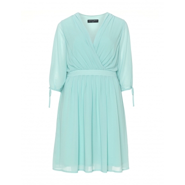 Chiffonkleid in Wickeloptik 