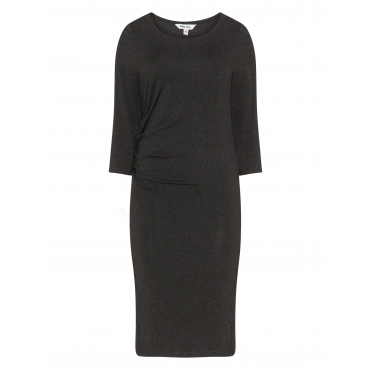 Elastisches Kleid seitlich drapiert 