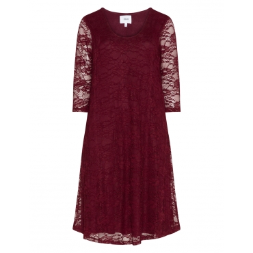 Elastisches Spitzenkleid in A-Linie 