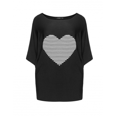 Feinstrickpullover mit Herzmotiv 