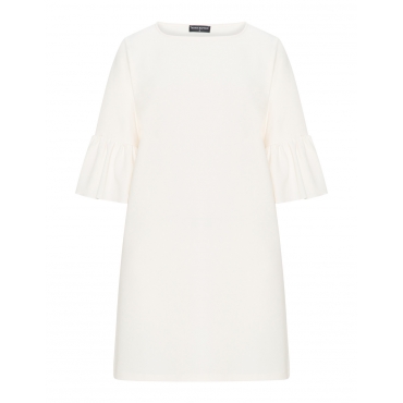 Fließendes Kleid mit Trompetenärmeln 