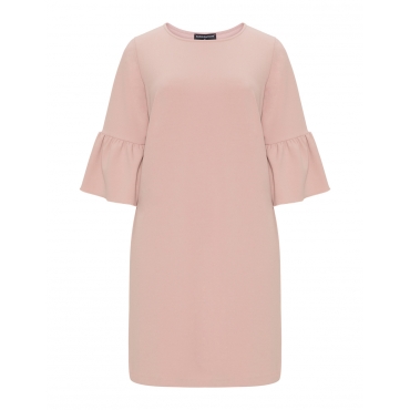 Fließendes Kleid mit Trompetenärmeln 