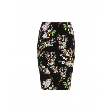 Floral-Print-Jerseyrock 