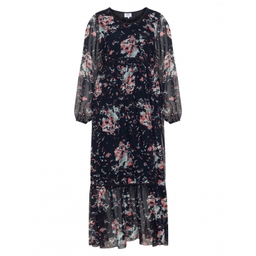Florales Crêpe-Maxikleid 