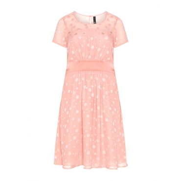 Gepunktetes Chiffonkleid 