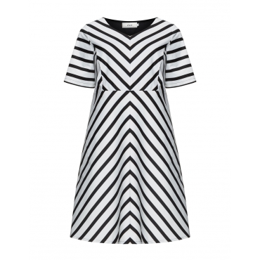 Gestreiftes Kleid aus Baumwollmix 