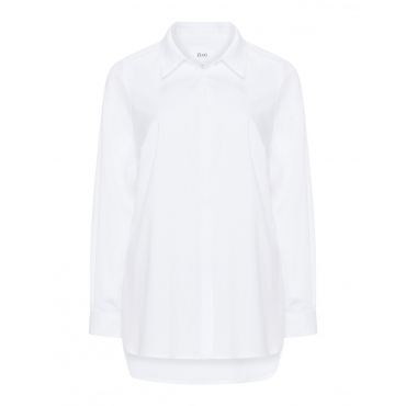 Hemdbluse mit rundem Saum 