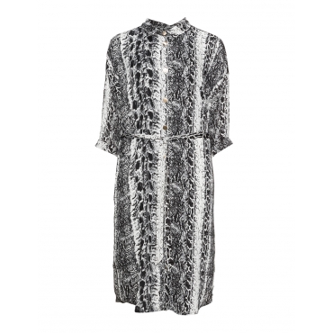 Hemdblusenkleid mit Bindegürtel 